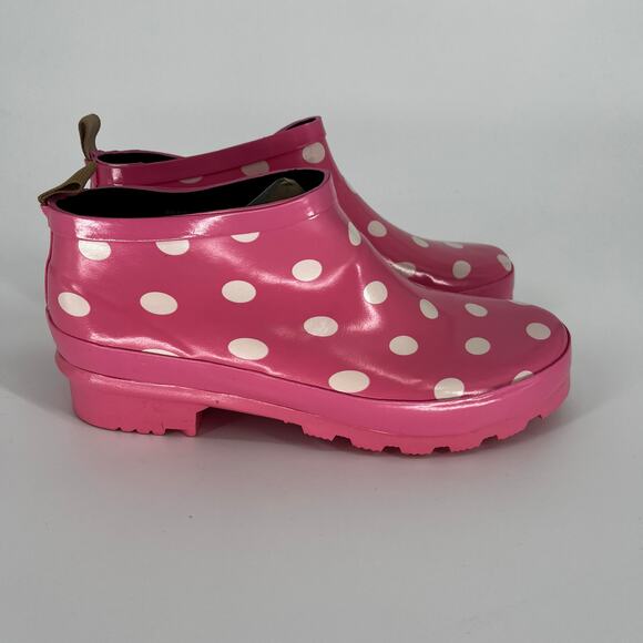 Journee Rainer Polka Dot Rain Booties Pink – Size 7.5 - Picture 5 of 13
